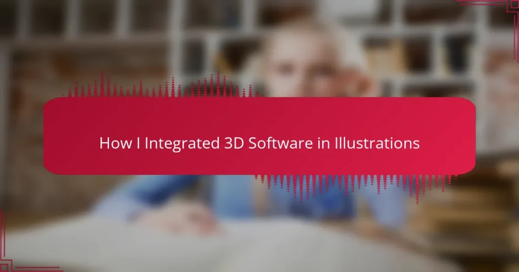 How I Integrated 3D Software in Illustrations