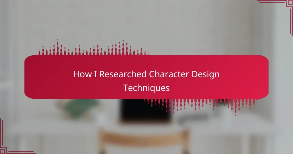 How I Researched Character Design Techniques