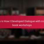 This is How I Developed Dialogue with comic book workshops