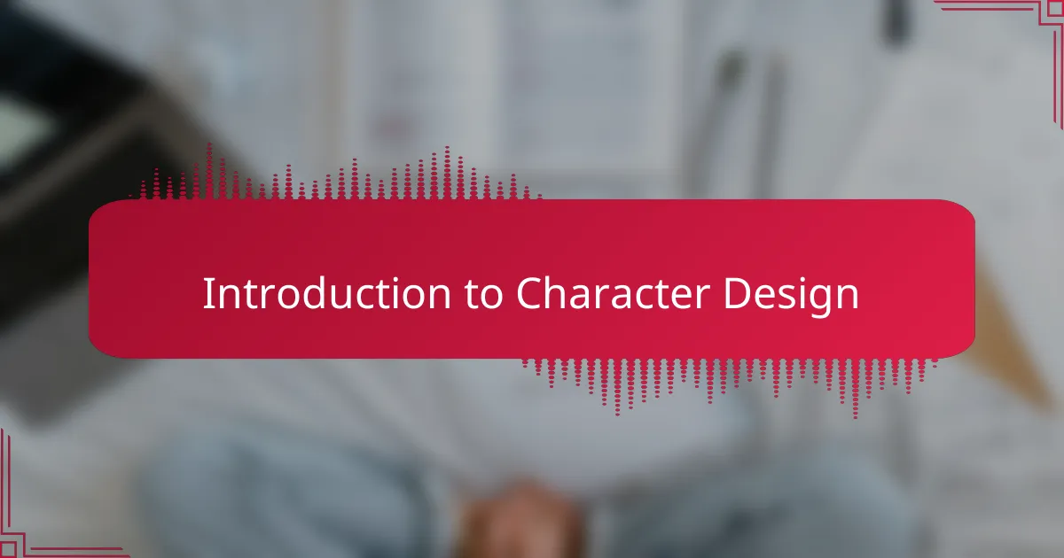 Introduction to Character Design