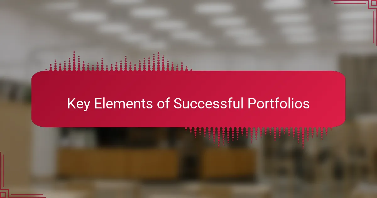 Key Elements of Successful Portfolios