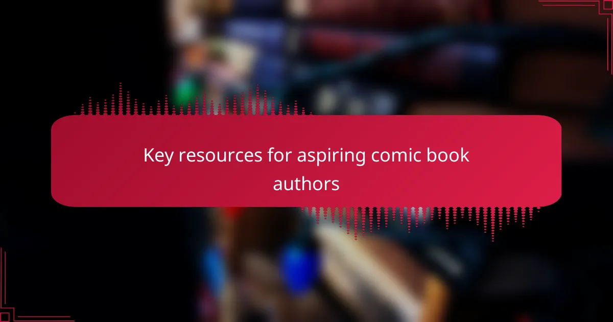 Key resources for aspiring comic book authors