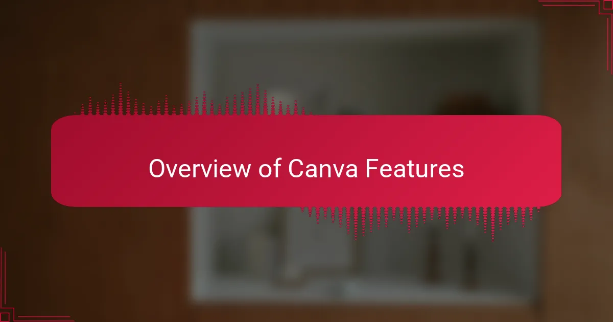 Overview of Canva Features