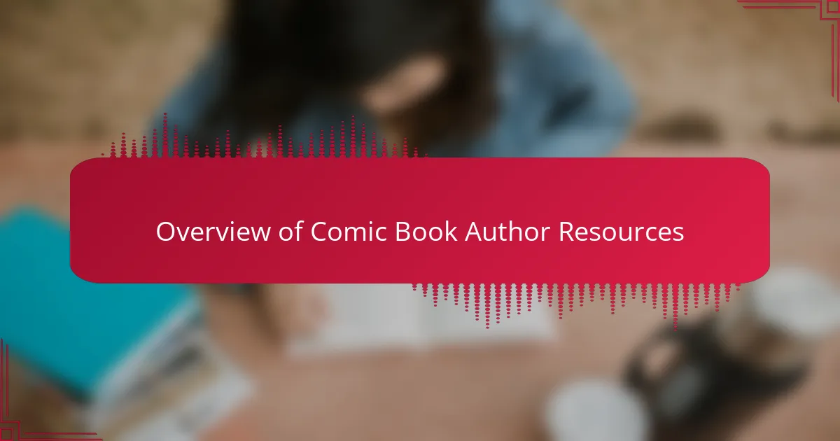 Overview of Comic Book Author Resources