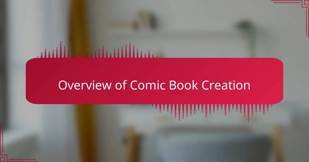 Overview of Comic Book Creation
