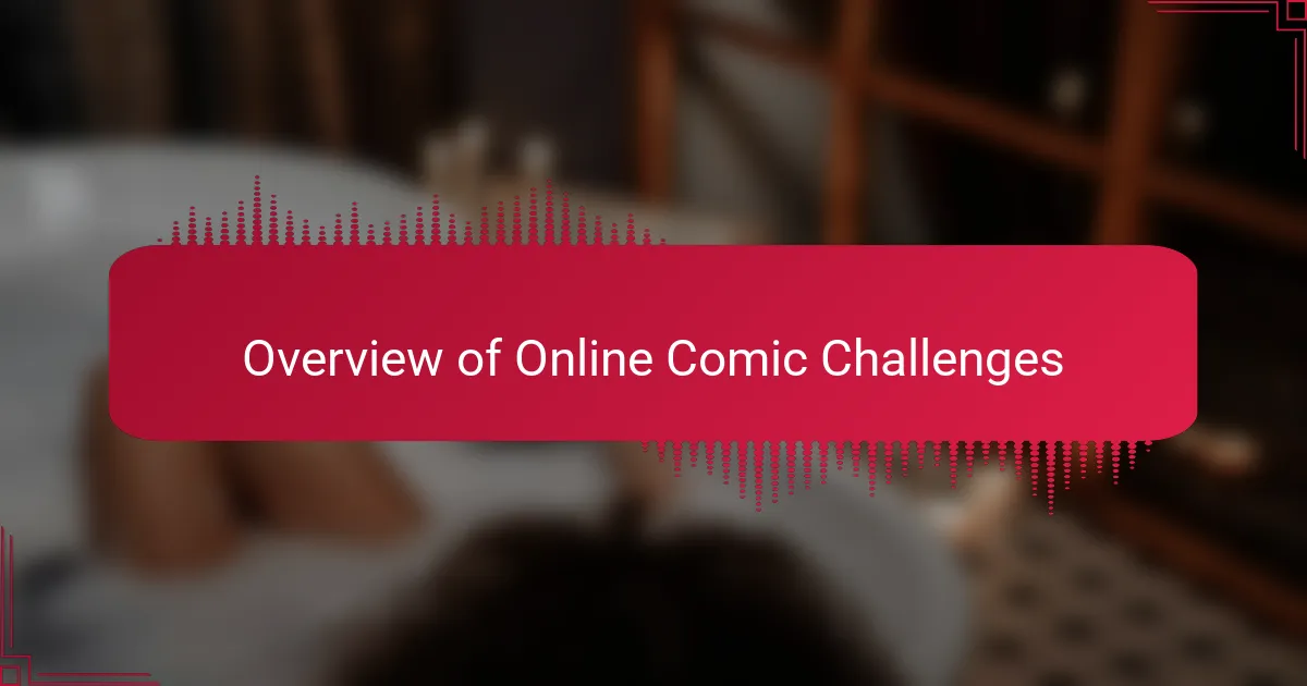 Overview of Online Comic Challenges