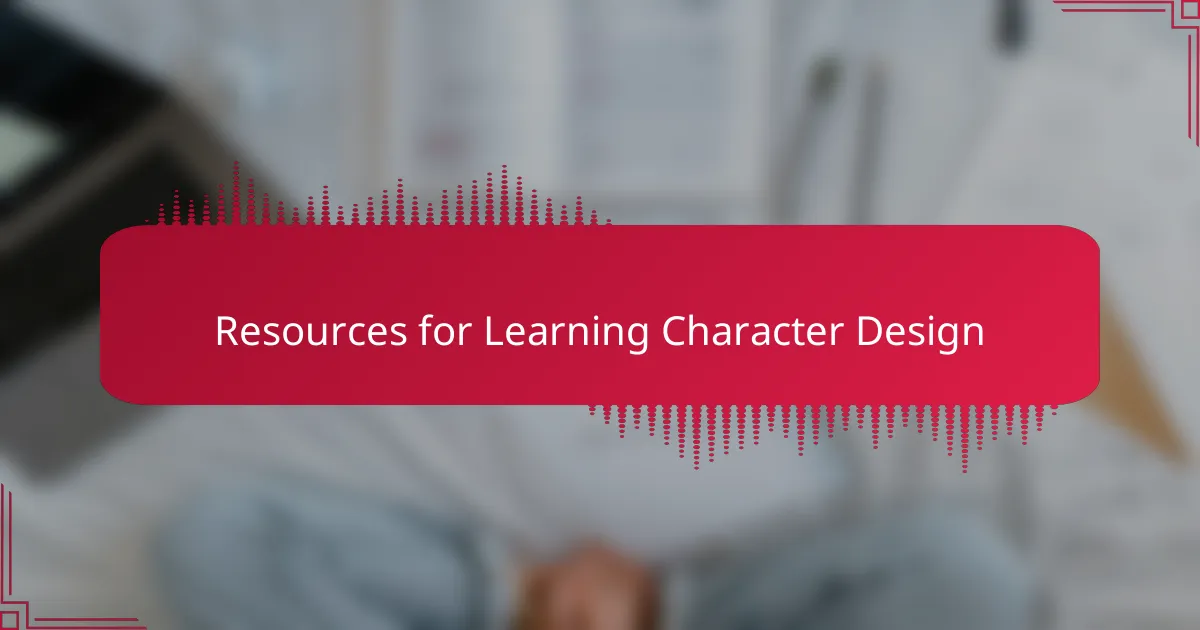 Resources for Learning Character Design