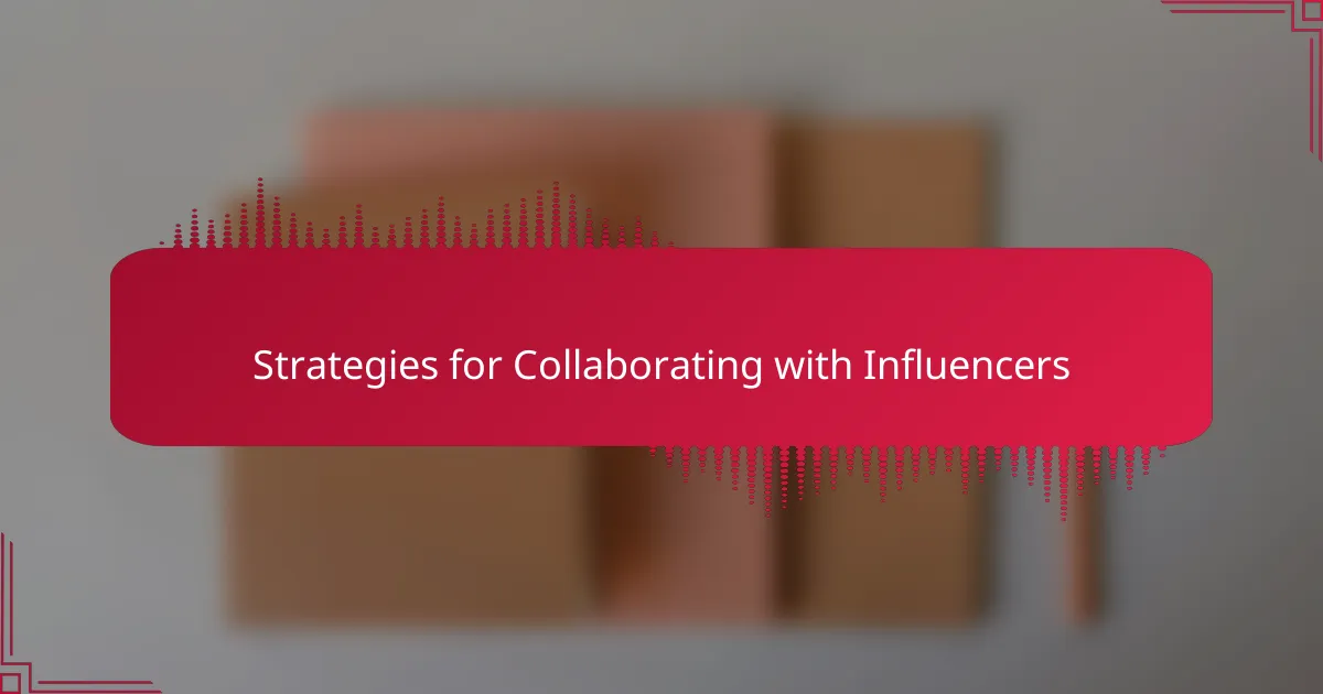 Strategies for Collaborating with Influencers