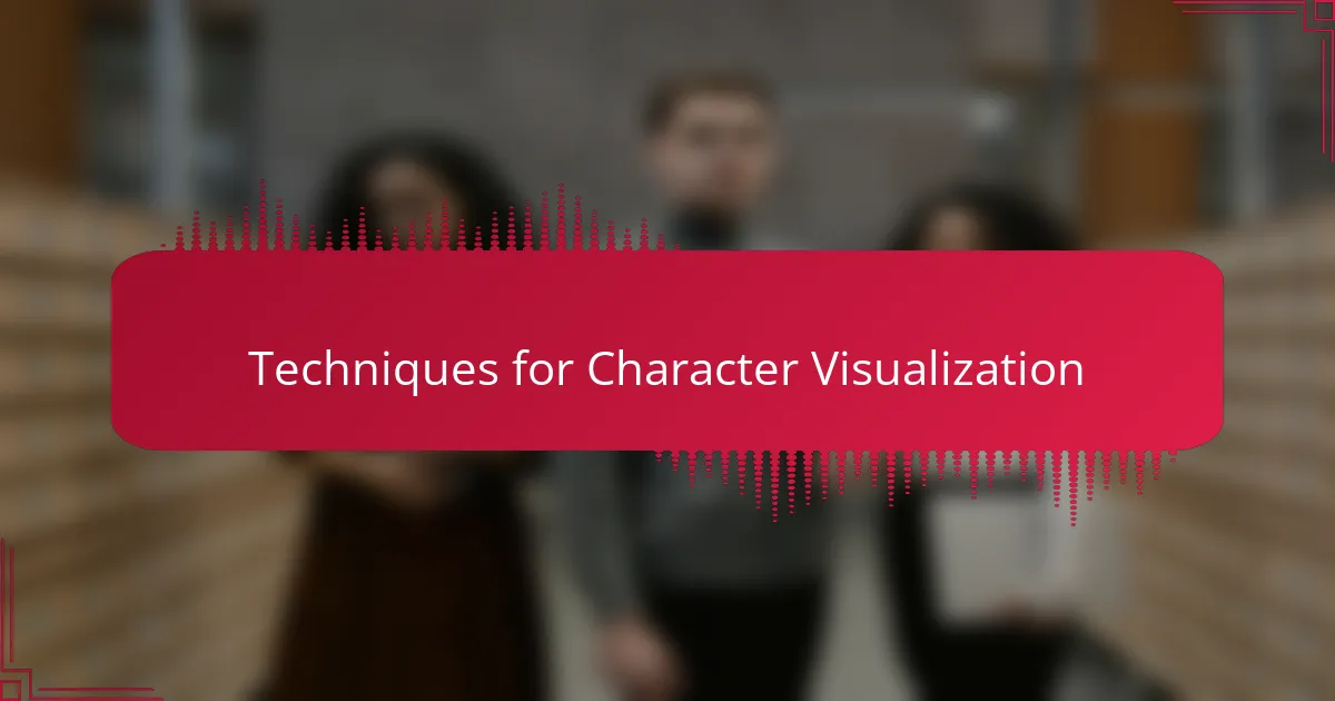 Techniques for Character Visualization