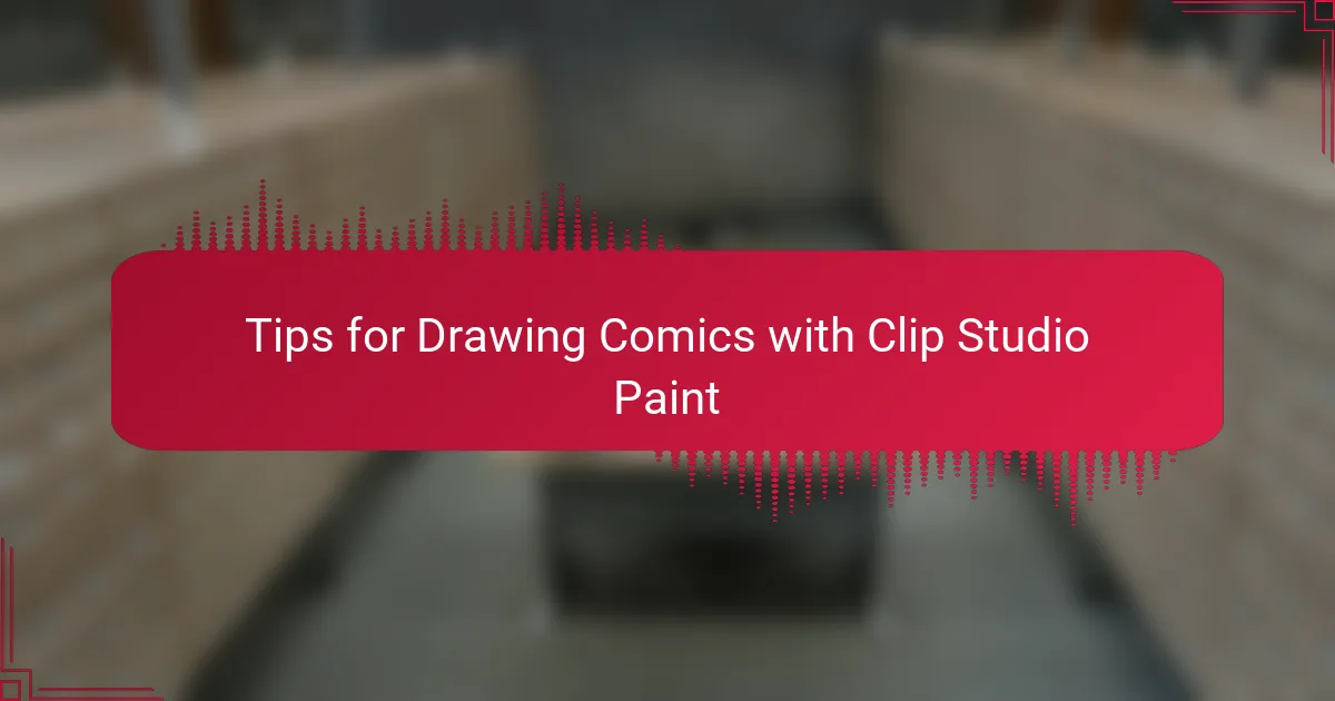Tips for Drawing Comics with Clip Studio Paint