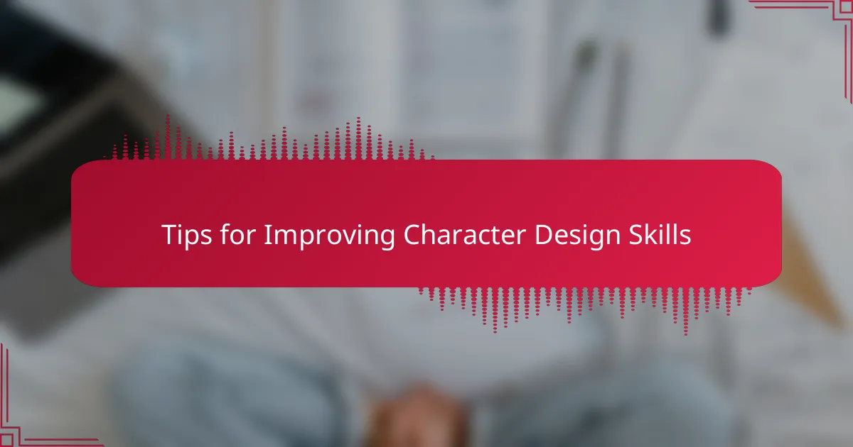 Tips for Improving Character Design Skills