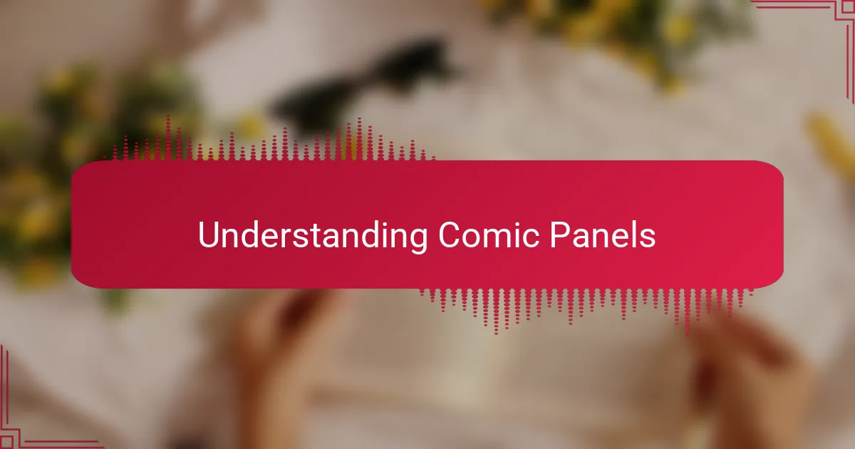 Understanding Comic Panels